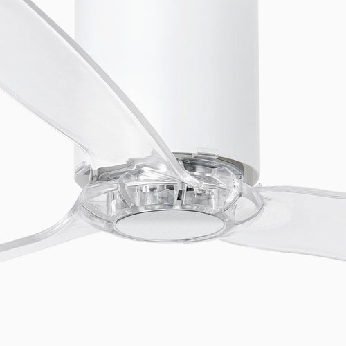 Faro Tube - Middelgrote plafondventilator met / zonder licht helder, wit glanzend