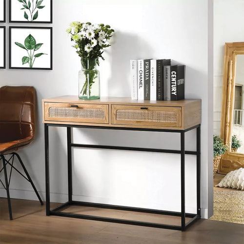 Calicosy - JAYA Design haltafel - Licht hout - 35x100x80 cm
