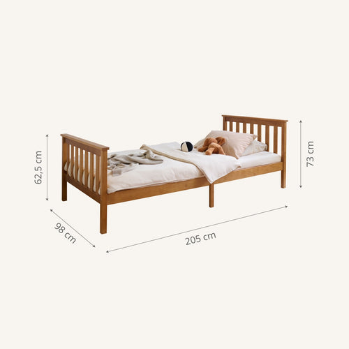 Petite Amélie Kinderbed - MILO - 90x200 cm - Grenen - bruin