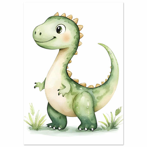 Artfulprints  Avontuurlijke dinosaurus   poster 70x100 cm - vtwonen shop