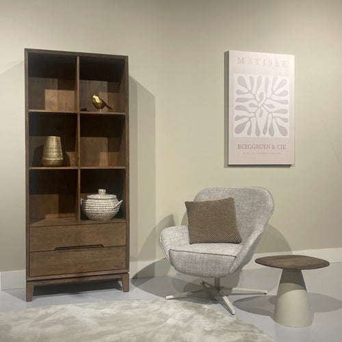 Livingfurn boekenkast Cortez - 83cm - bruin