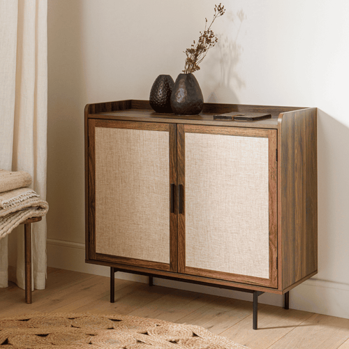 Calicosy - JETSON Dressoir 2 deuren - Donker hout - 39,5x80x79 cm