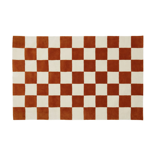 Fest Checks Vloerkleed Oranje