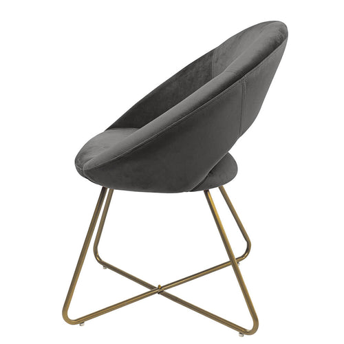 Home Deluxe Velvet Stoel SELESA Grijs Grijs - vtwonen shop