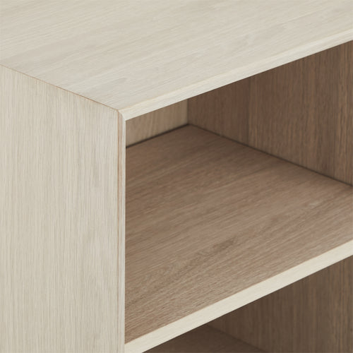 Furnhouse open kast Porto - Witte olie - MDF, Eikenfineer - 40x100x130
