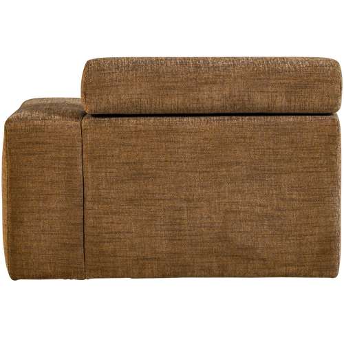 WOOOD chaise longue element arm rechts Novi - Polyester - Karamelbruin Melange - 86x109x173 - vtwonen shop