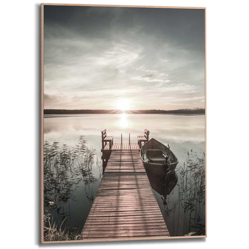 Reinders Scandic Jetty schilderij -  blauw - woonkamer - 70x50cm
