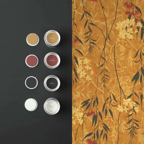 Graham & Brown Vliesbehang - Obassia Silk Opulance - Geel