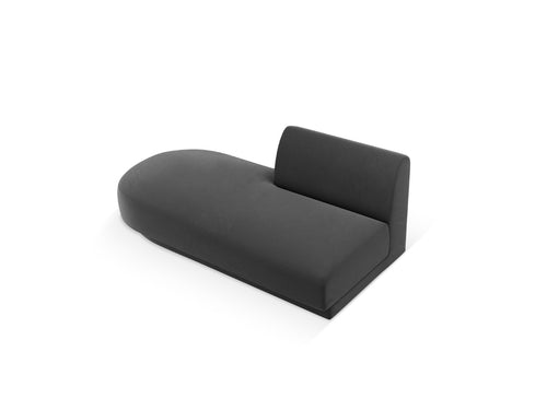 Micadoni Module Miley 2-zits, flueel grijs - 90x158x70cm