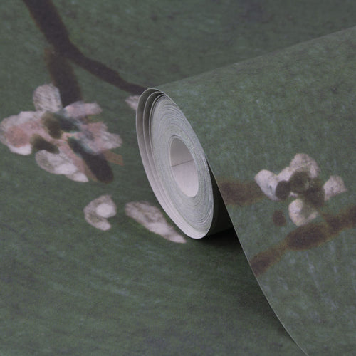 Art for the Home Fotobehang - Chinese Bloesem - Groen - 280x300cm - vtwonen shop