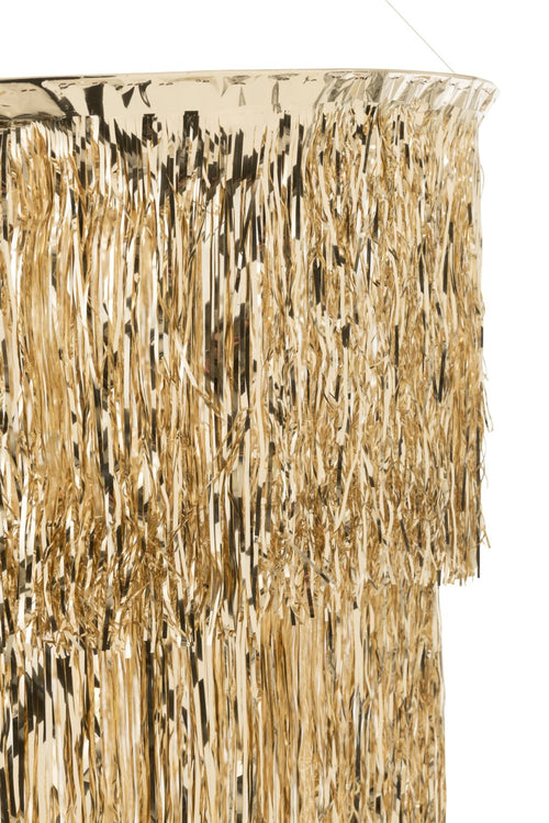 J-Line lampenkap Kandel Frankes Vinyl - kunststof - goud - large