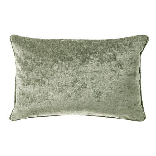LEWY - kussenhoes 30x50 cm - glansvelours - Green Milieu - groen