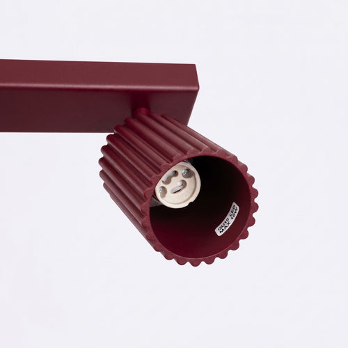 Sollux Lighting Plafondlamp KARBON 3L bordeaux - 45x6,5x16,5cm
