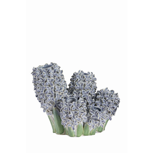 Light & Living vaas Flower - blauw - 35x21x28cm