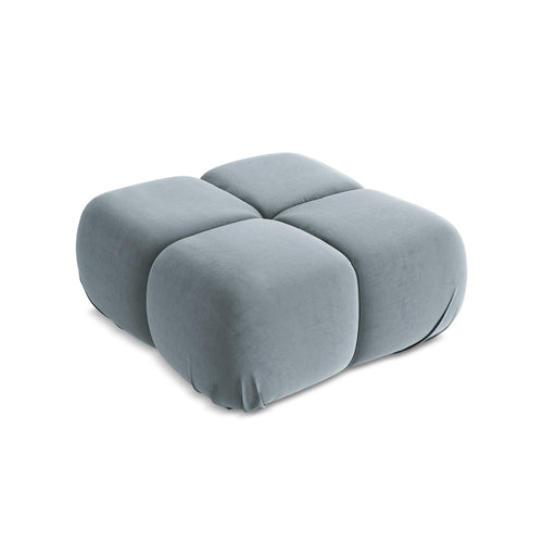 LaMiaSofa Poef Sanremo - velours - lichtblauw - 95x95x41