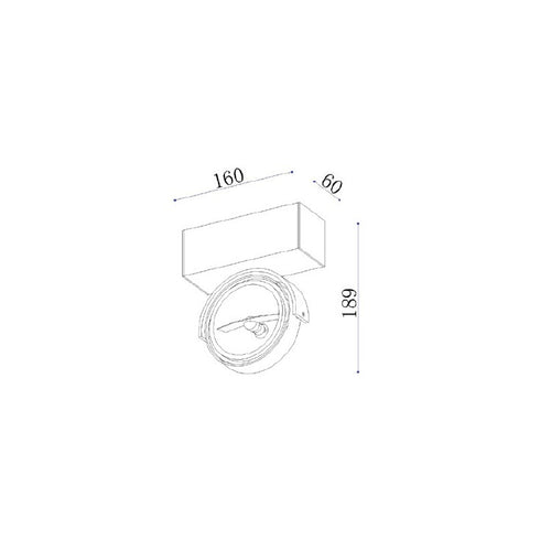Artdelight Plafondlamp Dutchess 1L - Wit