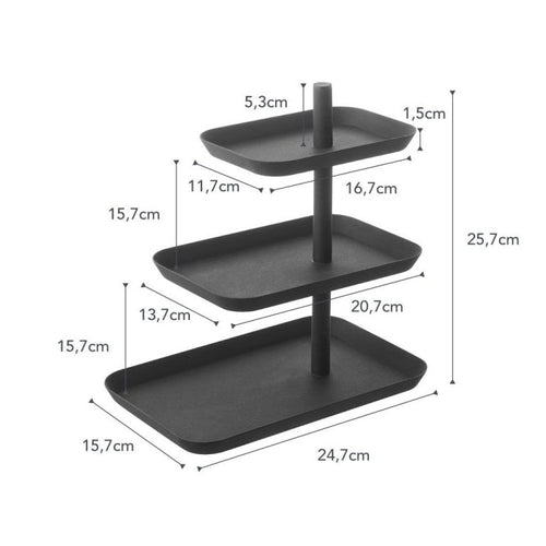 Yamazaki Etagere 3-laags - Tower - Zwart - vtwonen shop