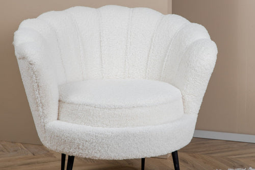 BRAM Fauteuil Ilora - Wit Teddy - vtwonen shop
