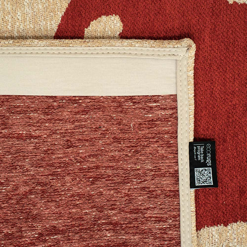 Louis De Poortere binnen & buiten machinewasbaar vloerkleed Craft Ribbon van 70% gerecycled PET - rood - 170x235cm