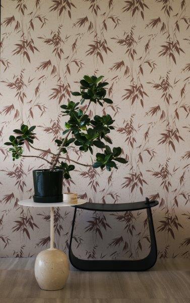 Borastapeter behang bladeren rood - 53 cm x 10.05 m - 660299 - vtwonen shop