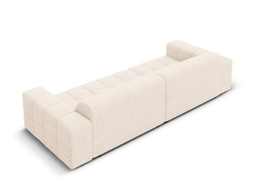 Cosmopolitan Design Bank Chicago 4-zits, chenille lichtbeige - 102x252x78cm