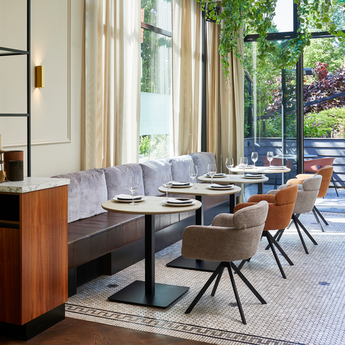 WOOOD Draaibare Eetkamerstoel Fenne - Polyester - Ginger - 80x58x60 - vtwonen shop