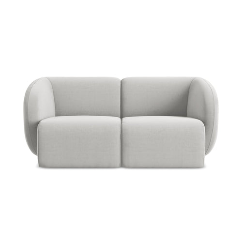 LaMiaSofa Tweezits modulaire bank Cervo - velours - zilver - 174x94x75