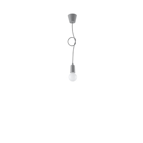 Sollux Lighting Hanglamp DIEGO 1 grijs - 9x9x90cm