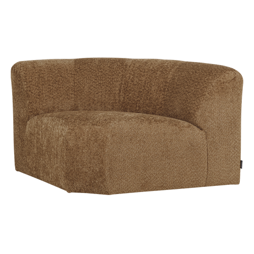 WOOOD hoekelement rond Mojo Base - Wollig - Honinggeel - 74x110x110