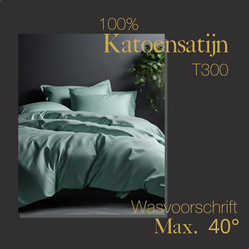 Ten Cate premium - dekbedovertrekset - 140x200/220 - 100% katoen satijn - mint - vtwonen shop