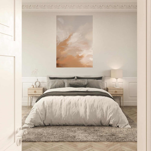 Artfulprints Poster Abstract - Skyfall   - 70x100 cm - Taupe