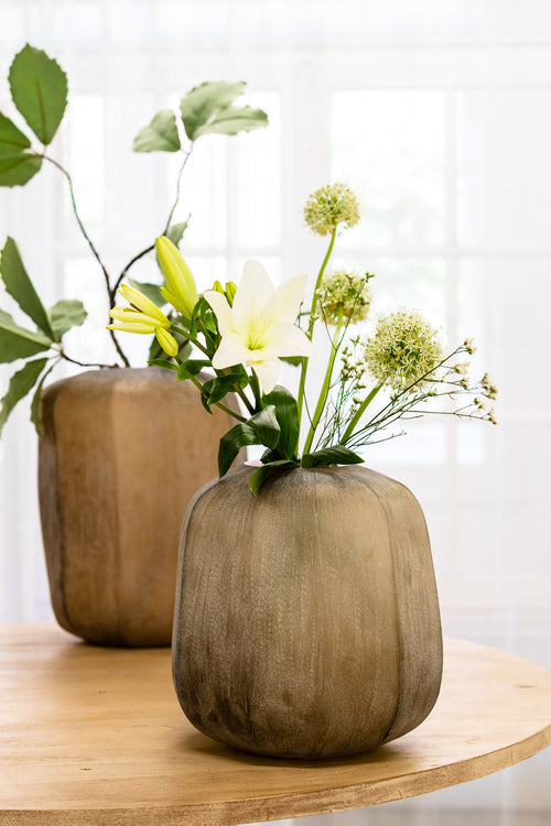 Light & Living vaas PACENGO - Ø33x32cm - bruin - vtwonen shop