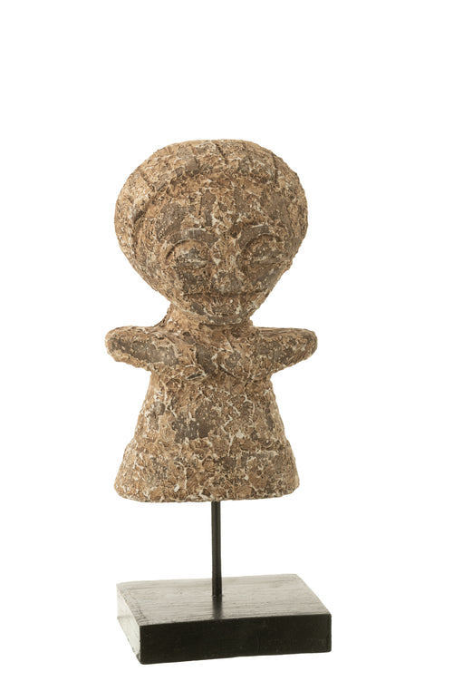 J-Line decoratie Standbeeld Ying - hout - naturel - small - vtwonen shop