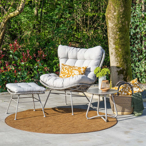 Garden Impressionsvoetenbank Melfort grey sand