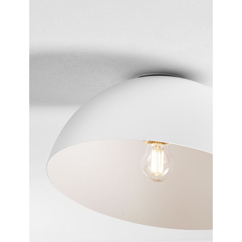 Nova Luce ONIA  Onia 30cm komvormige plafondlamp, halfverzonken, zandwit, E27, 1x12W