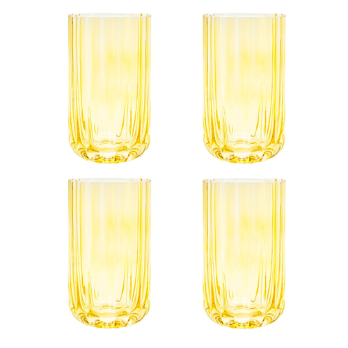 Brut Homeware Longdrink Gaia - set van 4 - oker - vtwonen shop