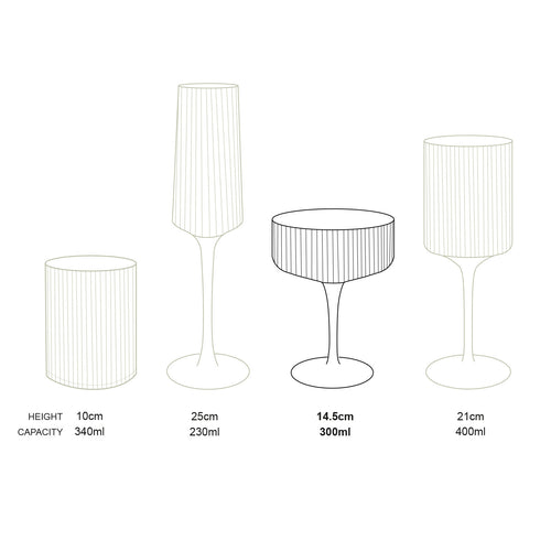 vtwonen Champagneglazen - set van 4 - met Gouden Rand - vtwonen shop