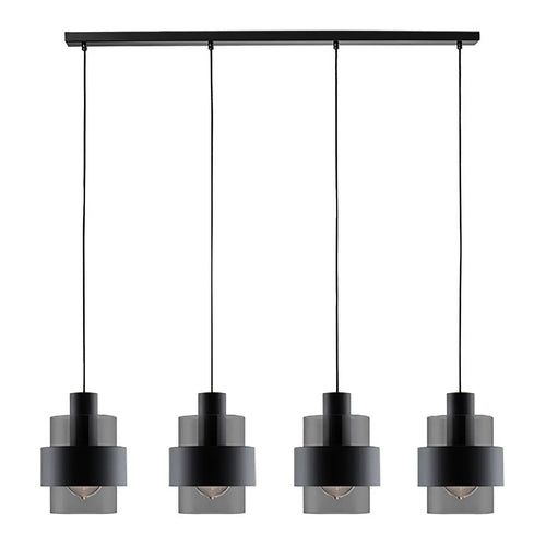 Freelight hanglamp Chiasso - 4 lichts - 120  x 150   cm - zwart