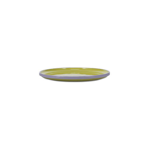 Ona - Plat bord 26xH2,5cm groen/paars Duo - Set van 4 - vtwonen shop