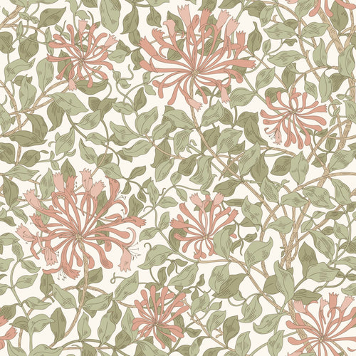 ESTAhome behang bloemen vergrijsd groen en terracotta - 50 x 900 cm - 131028 - vtwonen shop