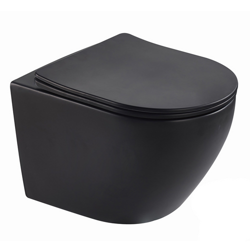 LOMAZOO hangtoilet Linea - rond - zwart