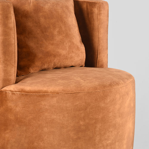 LABEL51 Fauteuil Evy - Oranje Velvet - 65x65x75cm