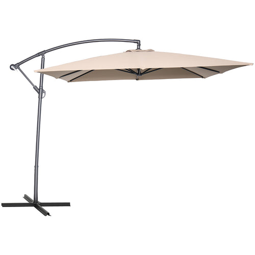 Garden Impressions zweefparasol Corfu taupe met voet - 250x250 cm