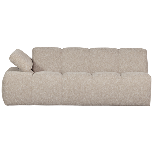 WOOOD 2-zits bank met arm links Mojo - Bouclé - Beige - 74x200x97 cm - vtwonen shop