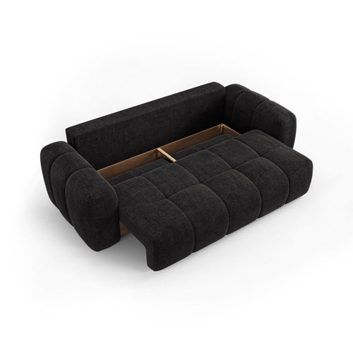 Premium Interiors - Slaapbank met opbergruimte SKY - kruisweefsel donker antraciet 260cm