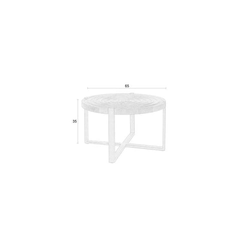 Housecraft Living Buz Salontafel Rond 60 cm Mangohout - Bruin - vtwonen shop