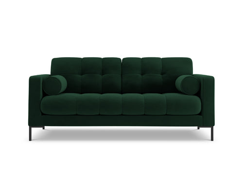 Cosmopolitan Design Bank Bali 2-zits, flueel, flessengroen - 96x152x75cm