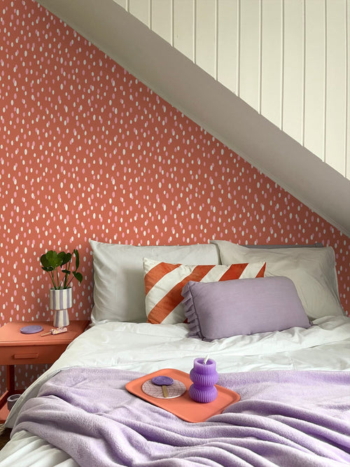 ESTAhome behang stippen oranje - 50 x 900 cm - 131875