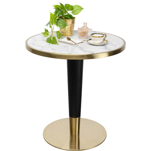 Kare Design Eettafel Bistrot Amalia Ø70cm wit marmer - vtwonen shop