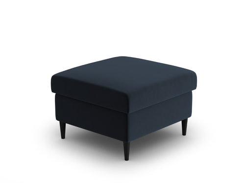 Cosmopolitan Design Poef Kyoto flueel donkerblauw - 70x70x45cm